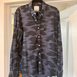 Saturdays Surf NYC Printed Button-Down Shirt Navy/Black (Size L)